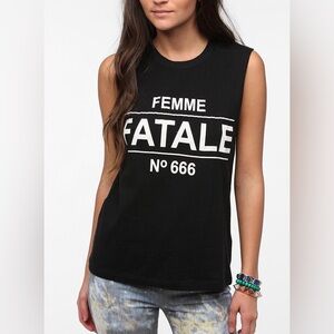 Femme Fatale Graphic Muscle Tank